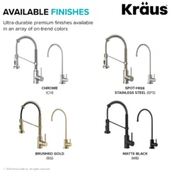 Commercial Style Pull-Down Kitchen Faucet and Water Filter Faucet Combo in Matte Black