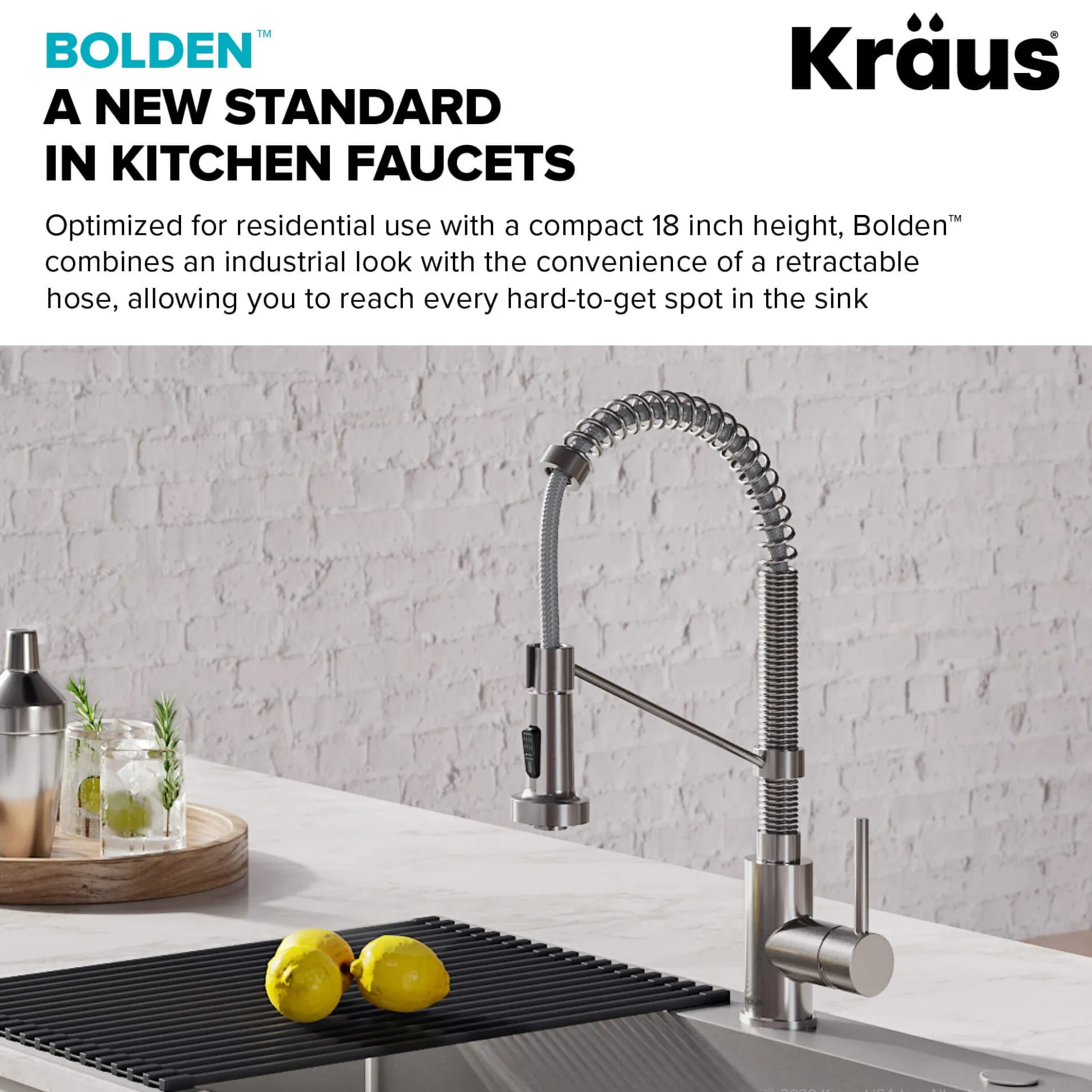 Commercial Style Pull-Down Kitchen Faucet and Water Filter Faucet Combo in Spot Free Stainless Steel