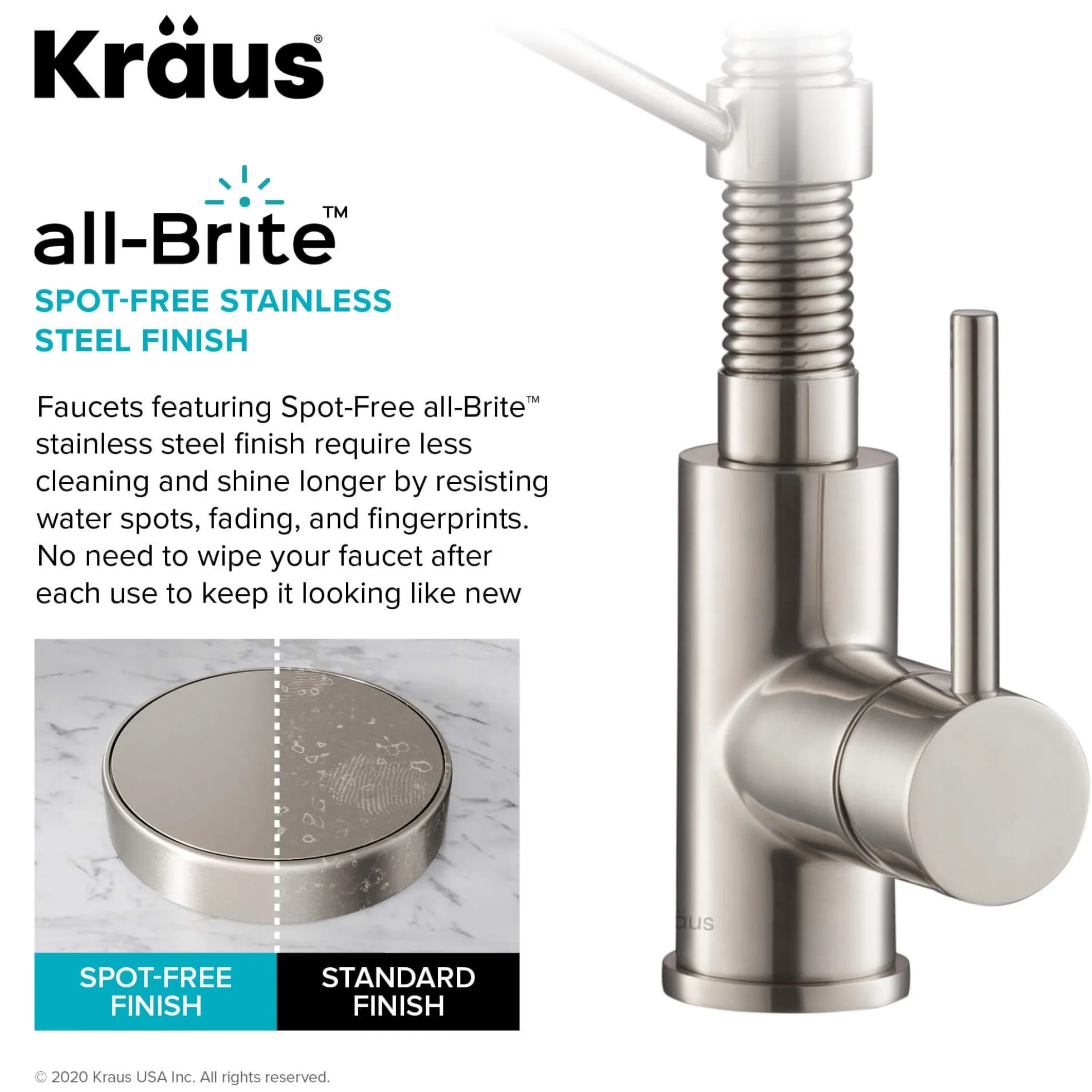 Commercial Style Pull-Down Kitchen Faucet and Water Filter Faucet Combo in Spot Free Stainless Steel