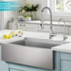 Commercial Style Pull-Down Kitchen Faucet and Water Filter Faucet Combo in Chrome