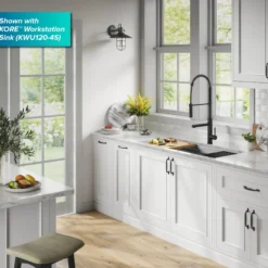 CommercialStylePull-Down Single Handle Kitchen Faucet with Pot Filler in Matte Black