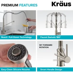 Commercial Style Pull-Down Single Handle 18