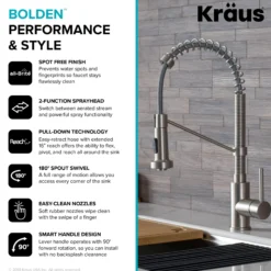 Commercial Style Pull-Down Single Handle 18