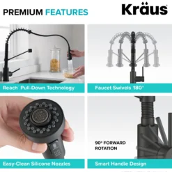Commercial Style Pull-Down Single Handle 18