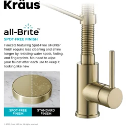 Commercial Style Pull-Down Single Handle 18" Kitchen Faucet in Spot Free Antique Champagne Bronze with Soap Dispenser