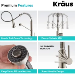 Commercial Style Pull-Down Single Handle 18