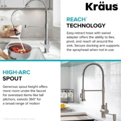 Commercial Style Single Handle Pull Down Kitchen Faucet in Matte Black