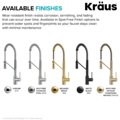 Commercial Style Single Handle Pull Down Kitchen Faucet with QuickDock Top Mount Installation Assembly in Chrome