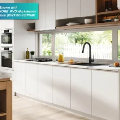 Contemporary Pull-Down Single Handle Kitchen Faucet in Matte Black