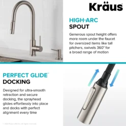 Contemporary Pull-Down Single Handle Kitchen Faucet in Matte Black