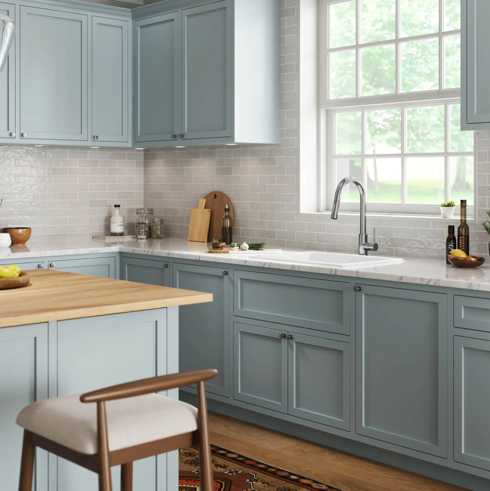 Contemporary Pull-Down Single Handle Kitchen Faucet in Chrome