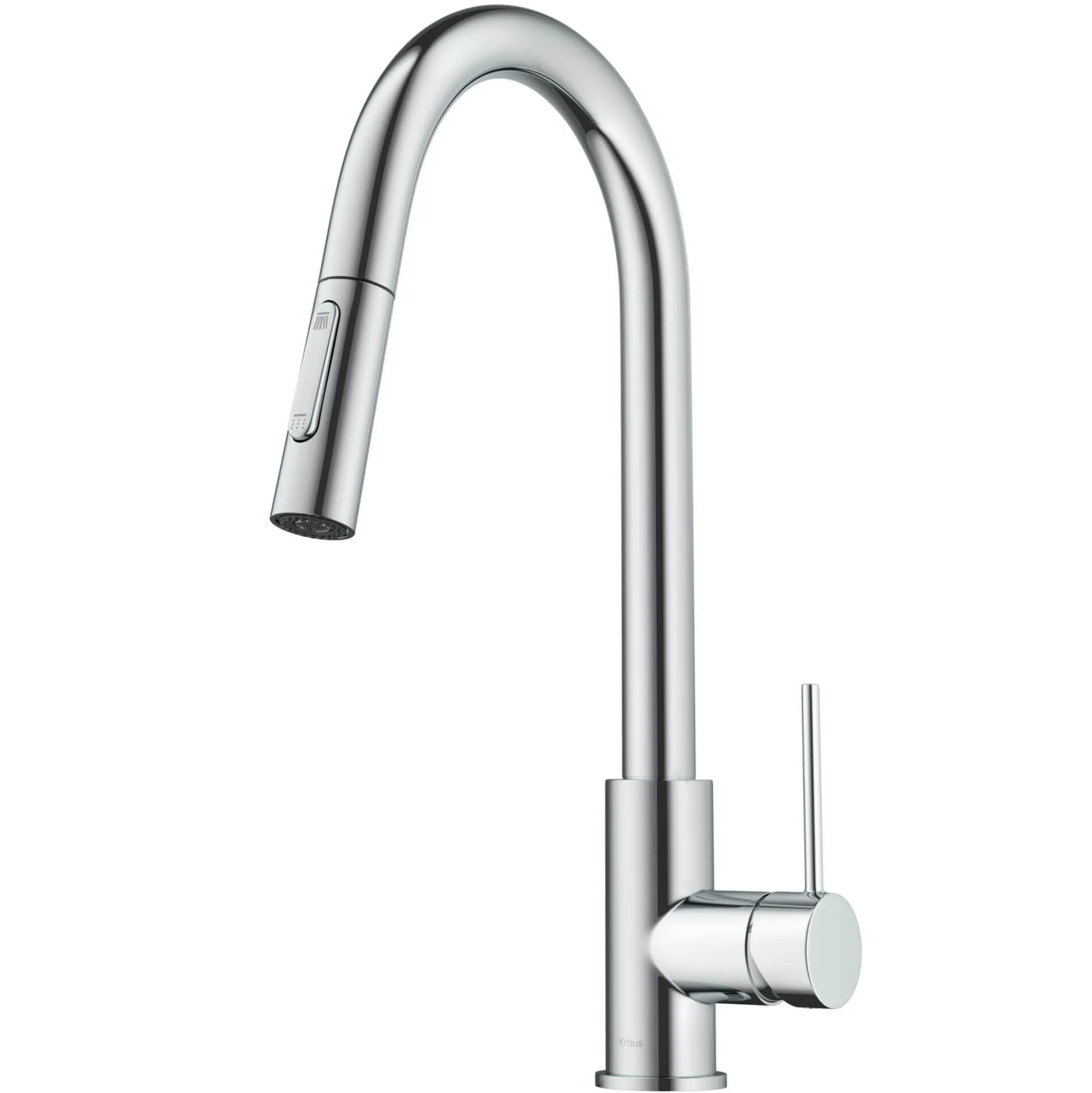 Contemporary Pull-Down Single Handle Kitchen Faucet in Chrome