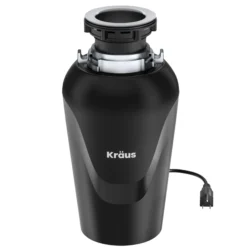 Continuous Feed Garbage Disposal with 3/4 HP Ultra-Quiet Motor for Kitchen Sinks with Power Cord and Flange Included