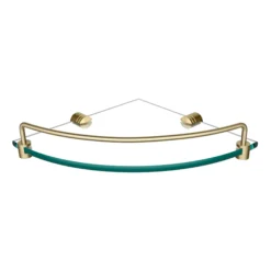 Corner Bathroom Shelf in Brushed Gold