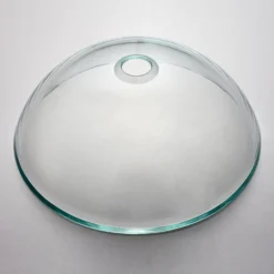 Crystal Clear Glass Vessel 16 1/2" Bathroom Sink w/ Pop-Up Drain in Satin Nickel