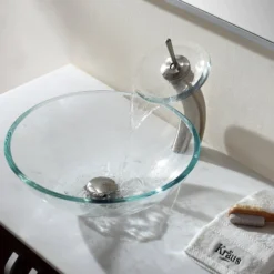 Crystal Clear Glass Vessel 16 1/2