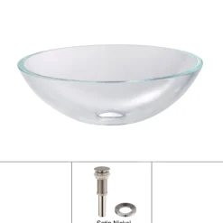 Crystal Clear Glass Vessel 16 1/2