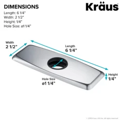 Deck Plate for Bathroom Faucet in Chrome