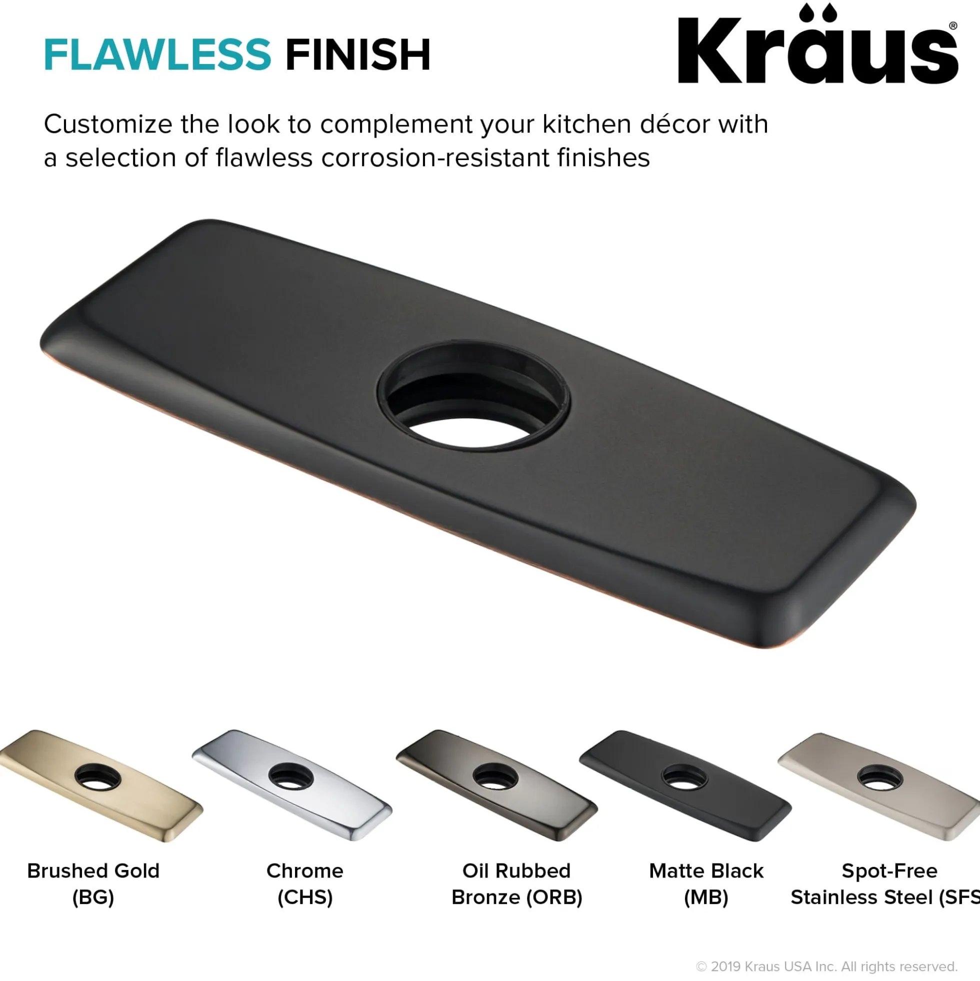 Deck Plate for Bathroom Faucet in Gunmetal