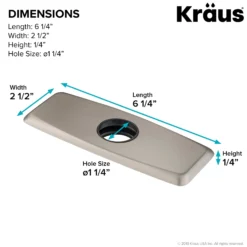 Deck Plate for Bathroom Faucet in Brushed Gold