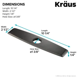 10" Deck Plate for Kitchen Faucet in Oil Rubbed Bronze