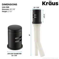 Dishwasher Air Gap in Matte Black