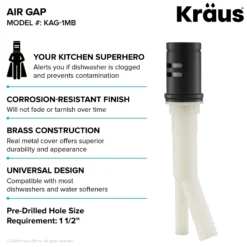 Dishwasher Air Gap in Matte Black