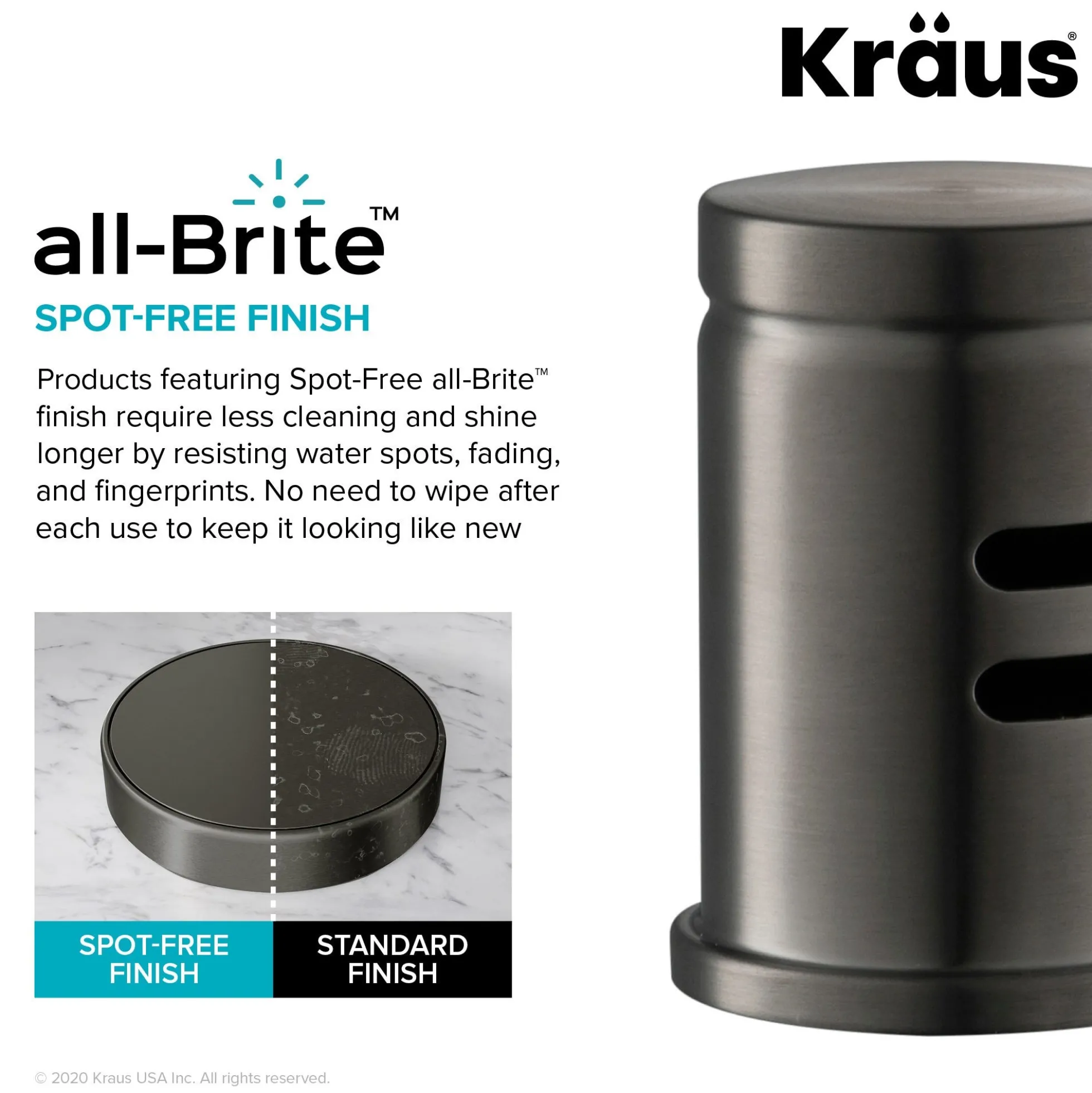Dishwasher Air Gap in Spot Free Black Stainless
