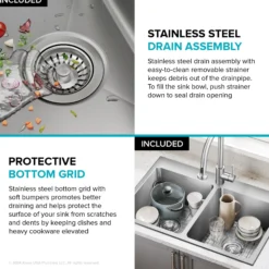 33” Drop In / Top Mount Double Bowl 18-Gauge Stainless Steel Kitchen Sink