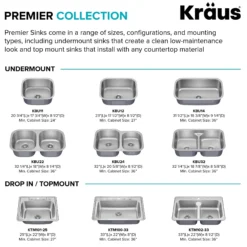 33” Drop In / Top Mount Double Bowl 18-Gauge Stainless Steel Kitchen Sink