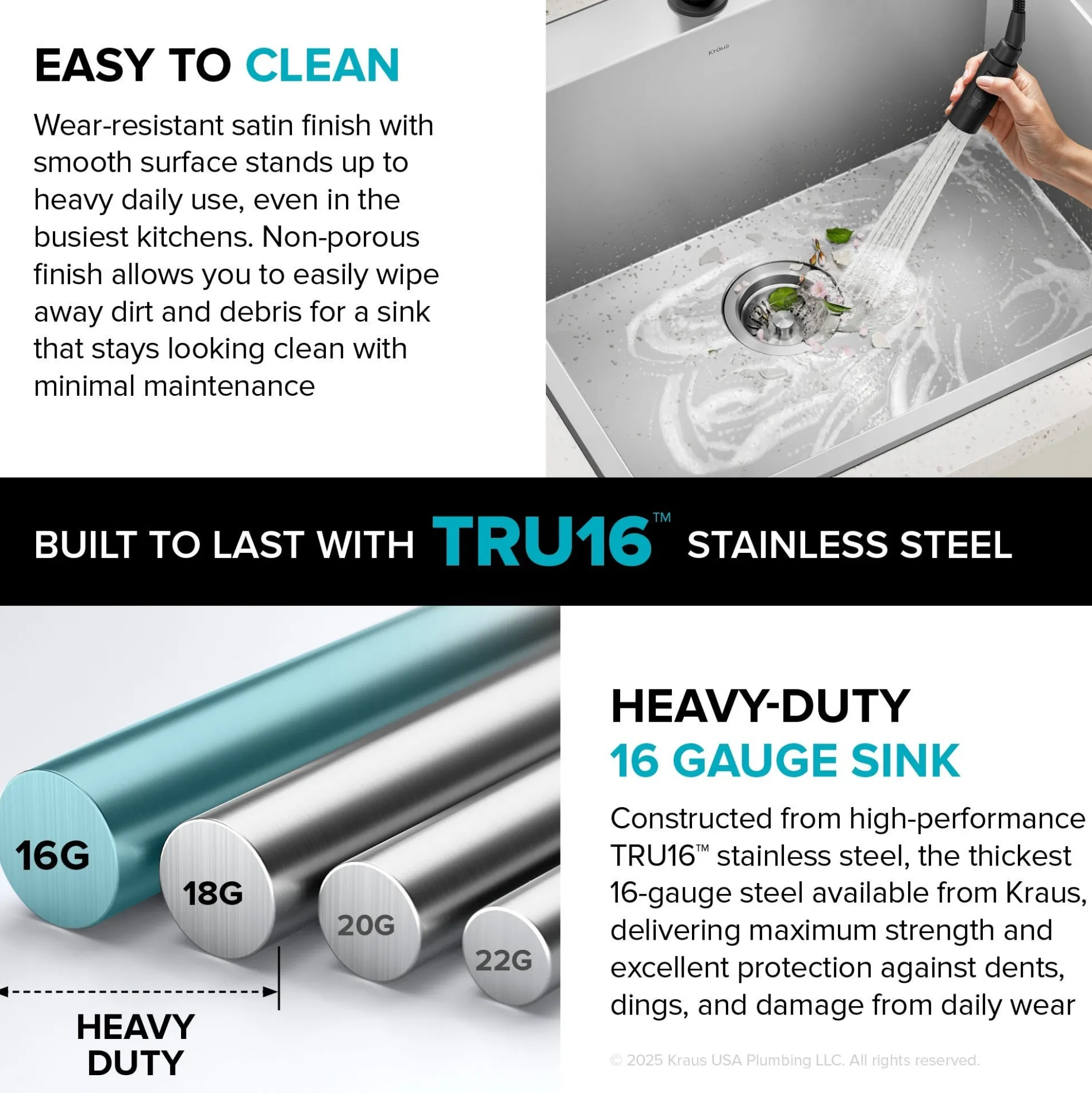 22" Drop In / Top Mount 16 Gauge Deep Laundry Utility Stainless Steel Kitchen Sink