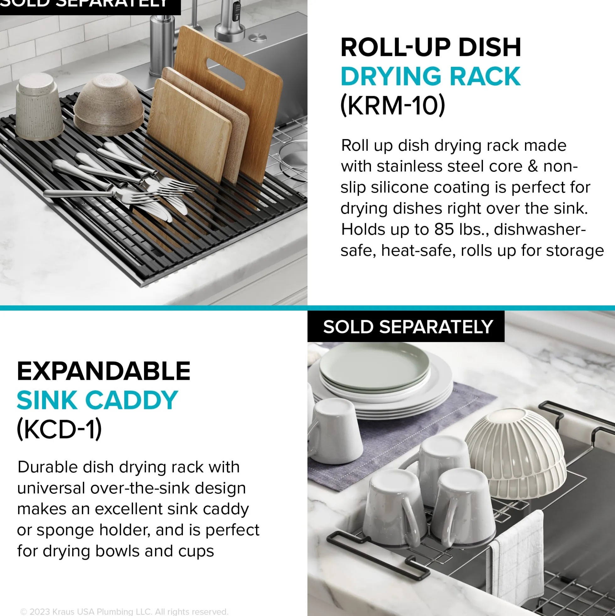 33" Drop-In/Top Mount Kitchen Sink w/ Bolden Commercial Pull-Down Faucet in Spot Free Stainless Steel/Matte Black
