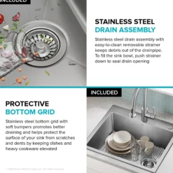 25” Drop In / Top Mount Single Bowl 18-Gauge Stainless Steel Kitchen Sink