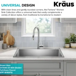 25” Drop In / Top Mount Single Bowl 18-Gauge Stainless Steel Kitchen Sink