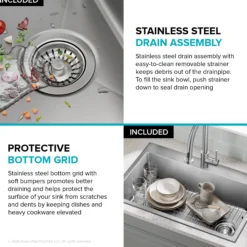 33” Drop In / Top Mount Single Bowl 18-Gauge Stainless Steel Kitchen Sink