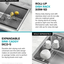 33” Drop In / Top Mount Single Bowl 18-Gauge Stainless Steel Kitchen Sink