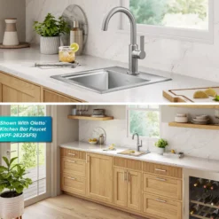 15”Drop In / Top Mount Workstation Single Bowl 18-GaugeStainless SteelBarKitchen Sinkwith Accessories