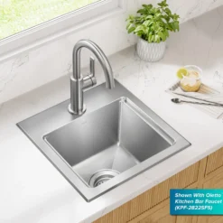 15”Drop In / Top Mount Workstation Single Bowl 18-GaugeStainless SteelBarKitchen Sinkwith Accessories