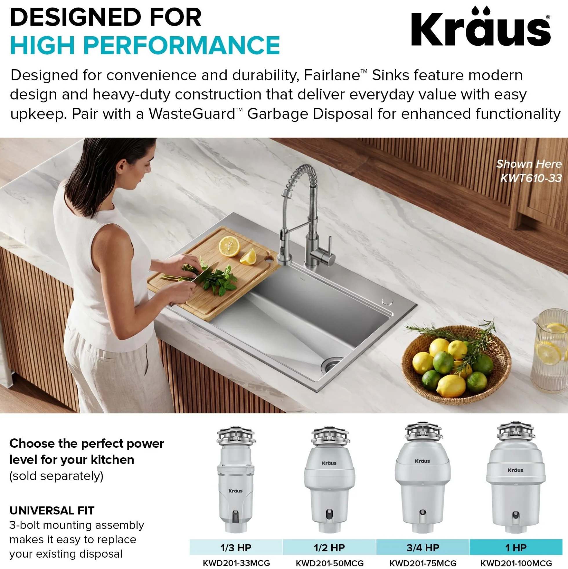 25”Drop In / Top Mount Workstation Single Bowl 18-GaugeStainless Steel Kitchen Sinkwith Accessories
