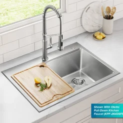30”Drop In / Top Mount Workstation Single Bowl 18-GaugeStainless Steel Kitchen Sinkwith Accessories