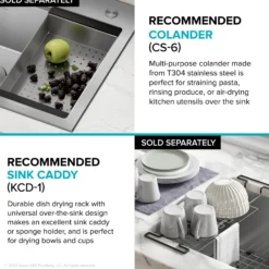 30" Drop In / Top Mount Workstation 16 Gauge 50/50 Double Bowl Stainless Steel Kitchen Sink with Accessories