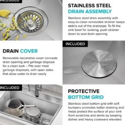 30" Drop In / Top Mount Workstation 16 Gauge 50/50 Double Bowl Stainless Steel Kitchen Sink with Accessories