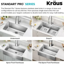28” Drop In / Undermount 16 Gauge Single Bowl 2-Hole Stainless Steel Kitchen Sink