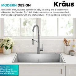28” Drop In / Undermount 16 Gauge Single Bowl 2-Hole Stainless Steel Kitchen Sink