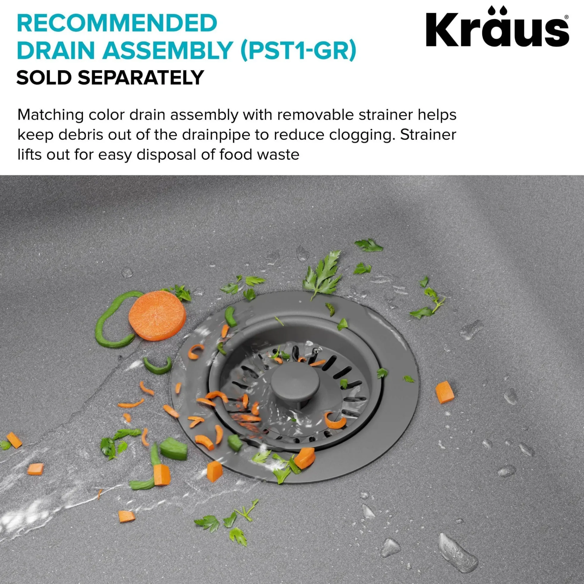 25” Drop-In / Undermount Single Bowl Granite Kitchen Sink in Grey