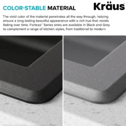 33” Drop In / Undermount Single Bowl Granite Kitchen Sink in Grey