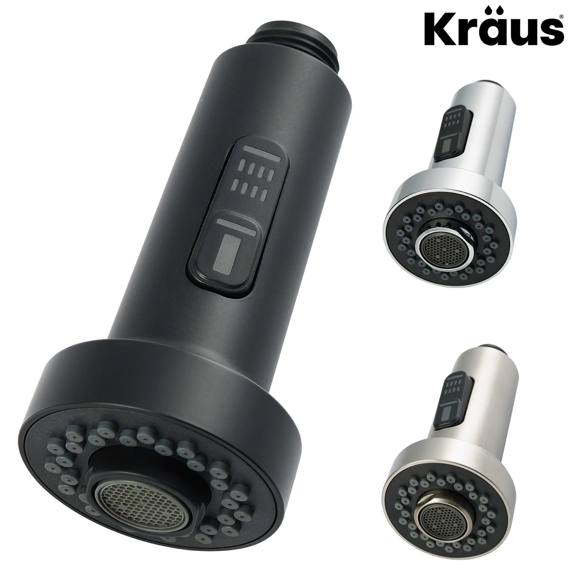 Dual Function Kitchen Faucet Sprayer in Matte Black