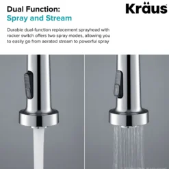 Dual Function Kitchen Faucet Sprayer in Chrome