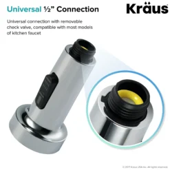 Dual Function Kitchen Faucet Sprayer in Chrome