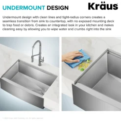 30" Farmhouse Workstation 16 Gauge Single Bowl Stainless Steel Kitchen Sink with Accessories